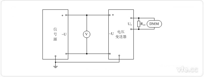 電壓輸出型電壓變送器電壓校準接線圖 電壓輸出型電壓變送器電壓校準接線圖