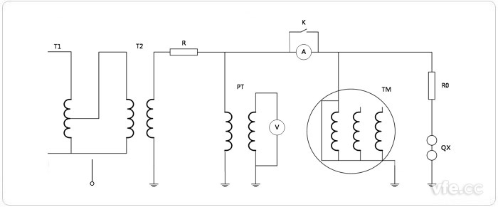 工頻耐電壓試驗(yàn)原理圖 工頻耐電壓試驗(yàn)原理圖