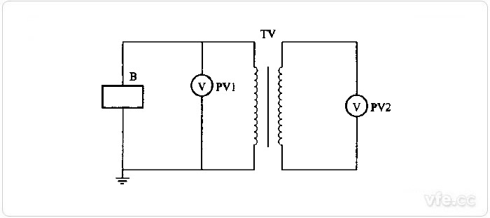 采用電壓互感器作標準器檢定數(shù)字高壓表的線路圖 采用電壓互感器作標準器檢定數(shù)字高壓表的線路圖